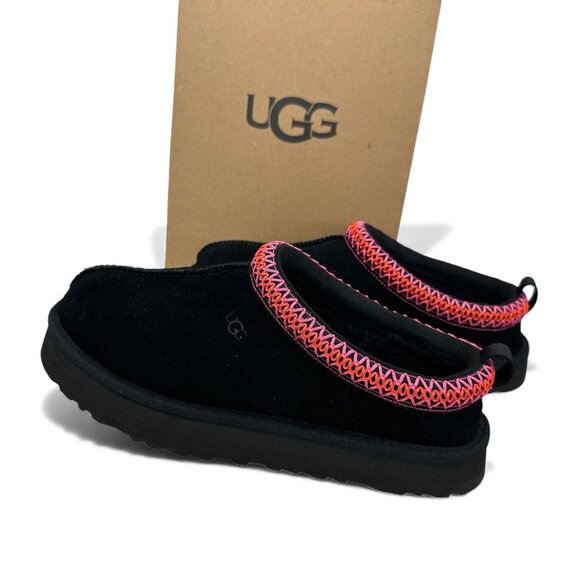 UGG Tazz Slip-On Shearling Clog Black Pink Youth 6 Fits Women’s 7.5–8 EU 38 - Picture 9 of 13